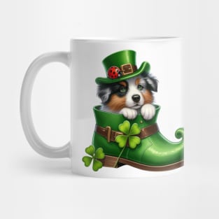 Australian Shepherd Dog Shoes For Patricks Day Mug